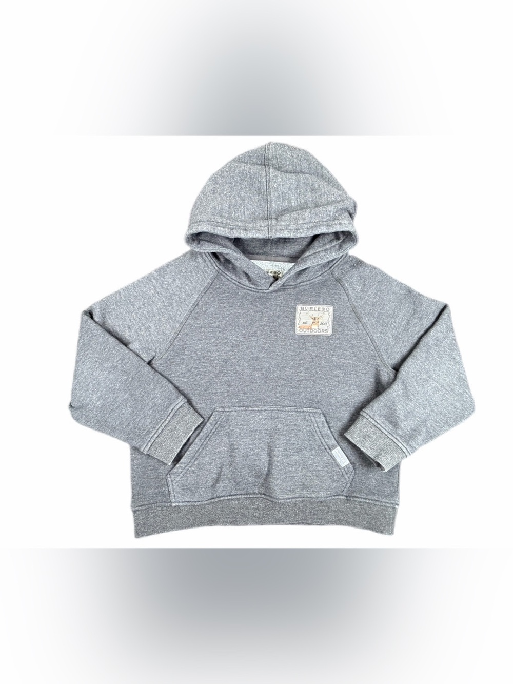 BURLEBO Dark Grey Pullover Graphic Hoodie- L (10-12)